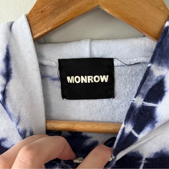 Monrow Tie Dye Zip Up Hoodie Sweatshirt Top Size XS - Picture 4 of 5